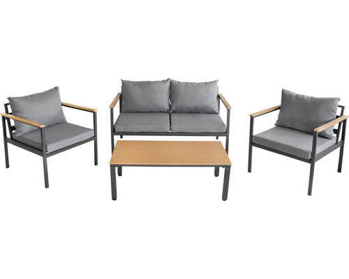 Set Mobilier Gradina Garden Place 4 Piese 4 Locuri Gri
