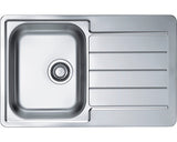 Chiuveta Bucatarie Cu O Cuva Alveus Line 80 Leinen, 79x50 Cm, Cu Picurator Pe Partea Dreapta, Inox