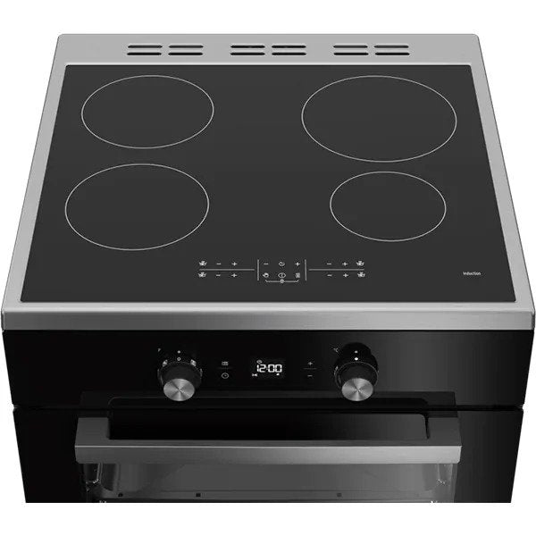 Aragaz GRUNDIG GFBM23510BM, 4 zone de gatit, Electric, 60 cm, Grill, Negru