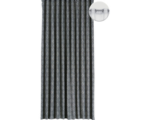 Draperie Cu Inele Sesimbra Jacquard Gri 135x245 Cm