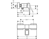 Baterie dus monocomanda hansgrohe Metropol 74560000 crom