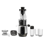 Storcator de fructe si legume cu melc Tefal Ultra Juice ZC605D38, 200 W, Recipient suc 0.8 l, afisaj digital, functie preparare inghetata, gri/alb
