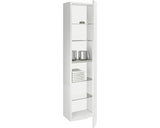 Dulap baie inalt suspendat Armonia, reversibil cu 1 usa, MDF, 140x33 cm, alb