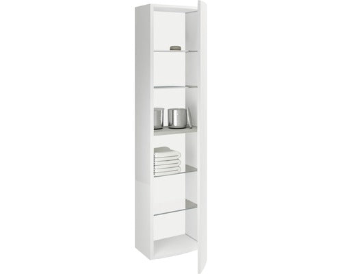 Dulap baie inalt suspendat Armonia, reversibil cu 1 usa, MDF, 140x33 cm, alb
