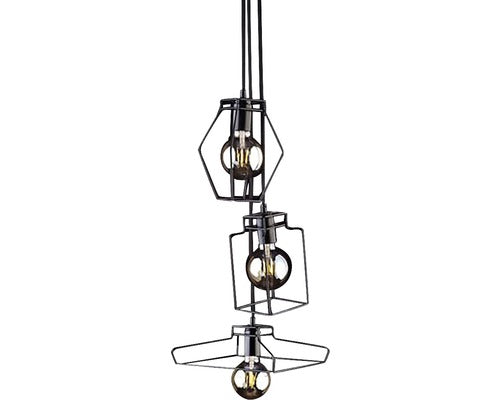 Lustra Fiord E27 Max. 3x60w, Negru