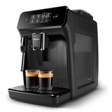 Espressor automat Philips EP1221/20 seria 1200, 2 tipuri de cafele, sistem clasic de spumare a laptelui, rasnita ceramica, interfata intuitiva de utilizare (personalizare si mentenanta), permite instalarea AquaClean, gri cu finisari mate
