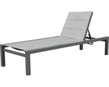 Sezlong Plaja Garden Place Eve Cu Spatar Reglabil 70x35x190 Cm Gri