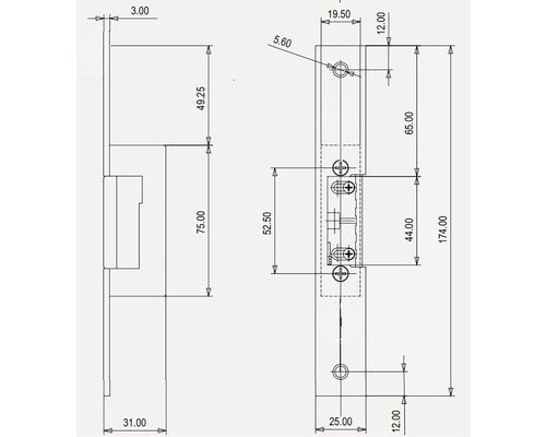 Broasca Ingropata Electromagnetica Nuova Feb Corni 6-12v / Ac & Dc, Cu Placa 25/250 Mm, Otel Inoxidabil