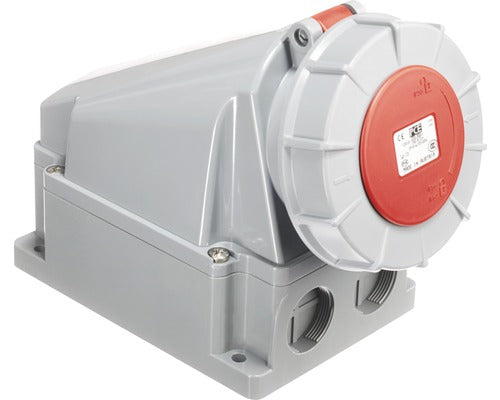 Priza Trifazica Pce 63a, Montaj Aplicat, Pentru Exterior Ip66/67
