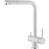 Baterie Alveus Aquila, 3 cai pentru apa cald, apa rece, filtru de apa, cartus ceramic, Alb