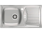 Chiuveta Bucatarie Cu O Cuva Alveus Basic 150 Leinen, 78x35 Cm, Cu Picurator Pe Partea Dreapta, Inox