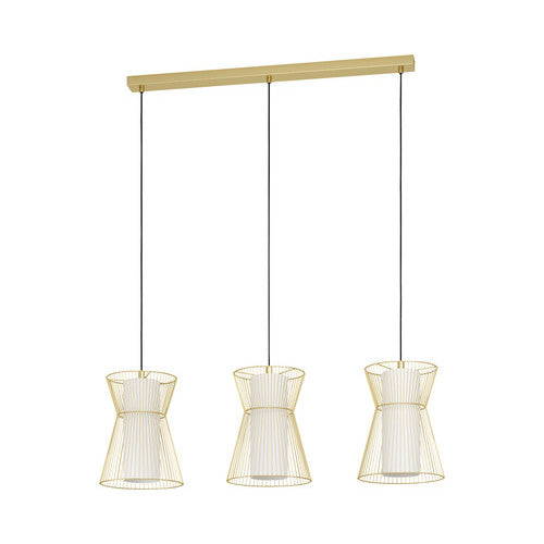 Lustra Maseta E27 max. 3x40W, auriu/alb