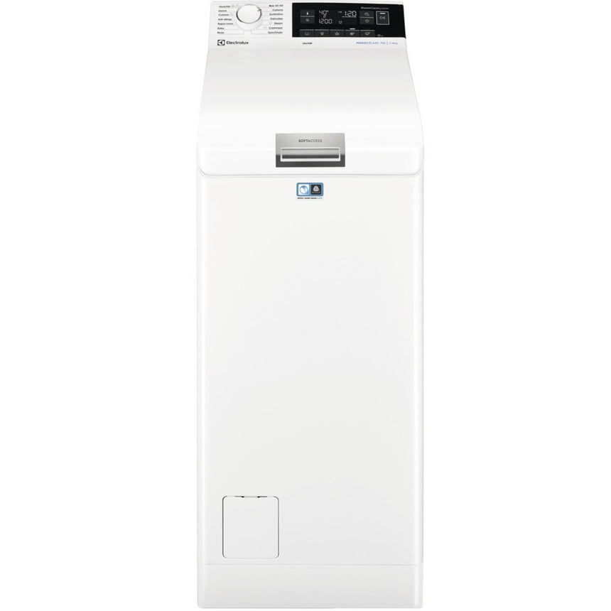 Masina de spalat rufe cu incarcare verticala Electrolux EW7TN3272, 6 kg, 1200 rpm, Clasa B, Motor Inverter, SteamCare, SensiCare, Soft Opening, Alb