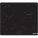 Plita incorporabila Bosch PUE611BB5E, Inductie, 4 zone de gatit, TouchSelect, PowerBoost, ReStart, Temporizator, 60 cm, Negru
