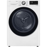 Uscator de rufe LG RH90V9AV2N, Pompa de caldura DUAL Inverter, 9 kg, 14 programe, Clasa C, Auto-curatare condensator, Eco Hybrid, ThinQ, Alb