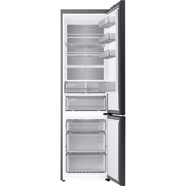 Combina frigorifica Bespoke Samsung RB38A7C6C48/EF, 390 l, Clasa C, Total No frost, All-Around Cooling, Metal Cooling, Compresor Digital Inverter, SpaceMax, Smart Control, H 203 cm, Satin Glass Sky Blue