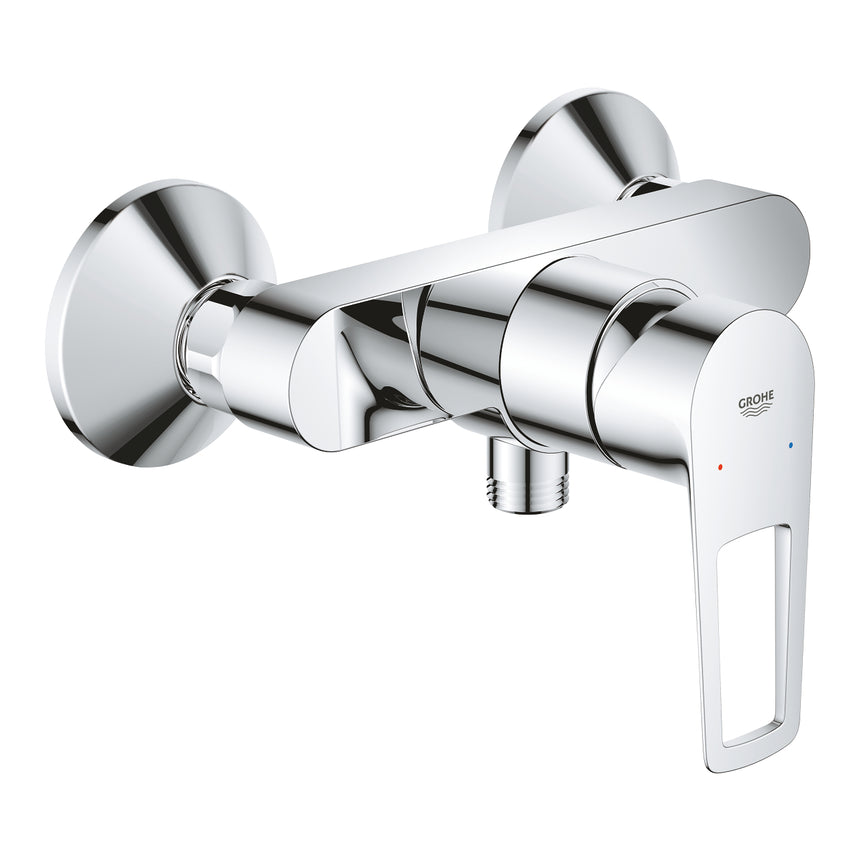 Baterie de dus Grohe Bauloop 23633001, 1/2'', aparenta, monocomanda, Crom