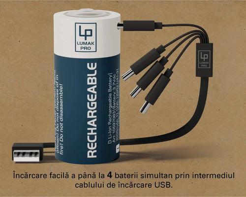 Acumulatori Reincarcabili Lumak Pro C 1, 5v 3000mah, 2 Bucati