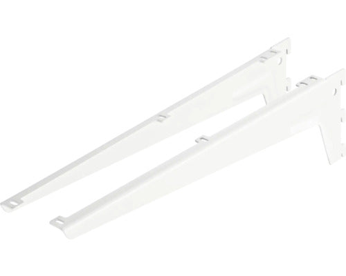 Set Suporti Raft Pe Sina Dolle Angle Brackets 480mm, Alb, 2 Piese