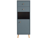 Dulap Baie Asezat Bjarne, 1 Usa 2 Sertare, Pal, 40,3x113,4cm, Albastru