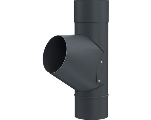 Ramificatie Y Burlan Metalic PRECIT Ø 90 mm Negru RAL 9005