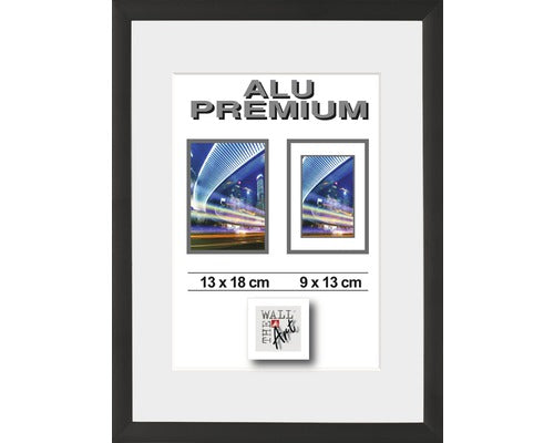 Rama Foto Aluminiu Duo Neagra 13x18 Cm