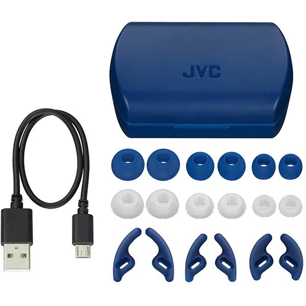Casti JVC HA-ET45T, True Wireless, Bluetooth, In-Ear, Microfon, Albastru