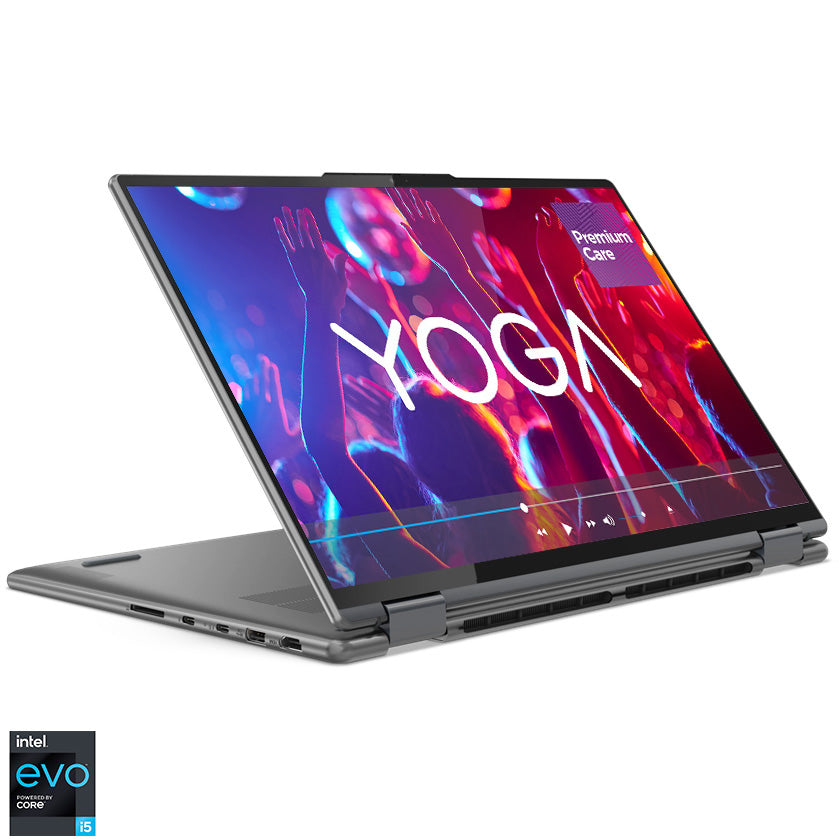 Laptop ultraportabil Lenovo Yoga 7 16IAH7 cu procesor Intel® Core™ i5-12500H pana la 4.50 GHz, 16'', 2.5K ,IPS, Touch, 16GB, 512GB SSD, Intel Arc A370M 4GB, Windows 11 Home, Arctic Grey, 3y on-site, Premium Care