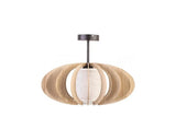 Lustra Modern E27 Max. 1x60w Ø510mm, Textil/stejar