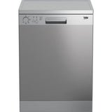 Masina de spalat vase Beko DFN05321X, 13 seturi, 5 programe, Clasa E, Flexible HalfLoad, Clean&Shine, 60 cm, Inox