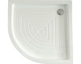 Cadita de dus semirotunda autoportanta Belform Quadra 80x80x15 cm acril alb