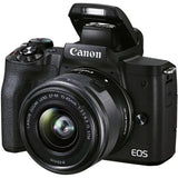 Aparat foto mirrorless CANON EOS M50 II Streaming, 24.1 MP, 4K, Wi-Fi, Negru
