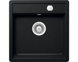 Chiuveta granit Schock Mono N-100S Puro Cristadur 490 x 510 mm cu Sifon Automat, adancime cuva 180 mm, montare pe blat