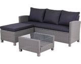 Set Mobilier Gradina Garden Place Carla Ratan 3 Piese 4 Locuri Gri