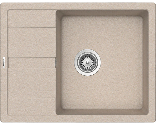 Chiuveta Bucatarie Cu O Cuva Schock Ronda D-100l 65x50 Cm, Cu Picurator, Reversibila, Cristalite Sabbia