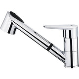 Baterie bucatarie cu dus extractabil Teka, crom, 20 cm