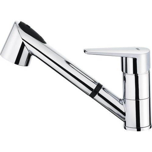 Baterie bucatarie cu dus extractabil Teka, crom, 20 cm
