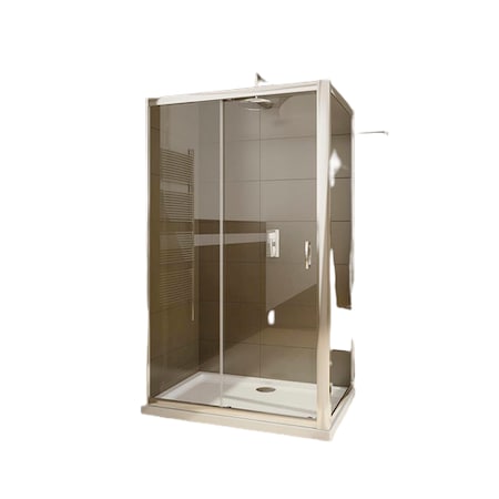 Perete Lateral Dus Radaway Eos Ii Kdj S1 75x195 Cm, Sticla Transparenta, Profil Crom