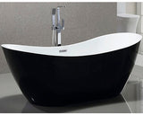 Cada Baie Ovala Freestanding Tender, Acril, 180x72 Cm, 350 L, Negru