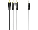 Cablu Audio/video Jack -> 3xrca Hama 1, 5m Negru/rosu/galben/alb (Conectori Tata Auriti)