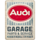 Placa metalica Audi - Garage 15X20cm