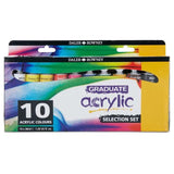 Set 10 culori acrilice, Daler-Rowney, Graduate 10 x 38 ml, Multicolor
