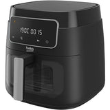 Friteuza cu aer cald BEKO ExpertFry XL FRL3374B, 7.6l, 1750W, 9 programe, geam transparent, cuva antiaderenta, display digital, negru-argintiu