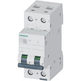 Siguranta electrica automata Siemens 5SL6250-7, latime 2 module, 6kA, 2P, caracteristica C, 50A