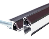 Cheder Magnetic pentru Cabina de Dus, 195 cm, Argintiu-Maro