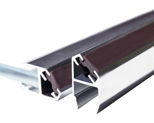 Cheder Magnetic pentru Cabina de Dus, 195 cm, Argintiu-Maro