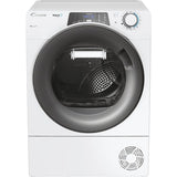 Uscator de rufe Candy Rapido Pro RPE H8A2TRE-S, Pompa de caldura, 8 kg, Clasa E, WiFi, Easy Case, Programe rapide de uscare, Dry Senzor, Kilo Detector, Alb