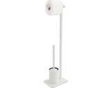 Suport perie WC si hartie igienica Brix Sealskin alb, 71 cm
