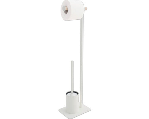 Suport perie WC si hartie igienica Brix Sealskin alb, 71 cm