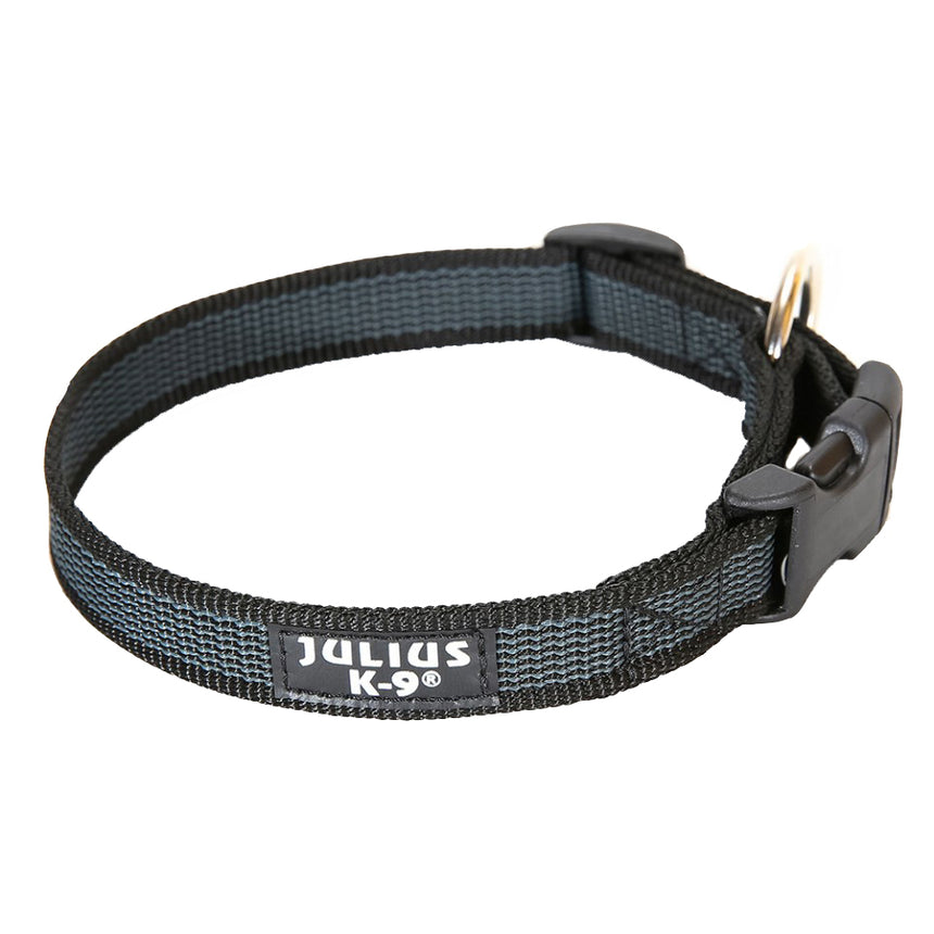 Zgarda IDC din nylon, pentru caini Julius K9, 25 mm, Gri